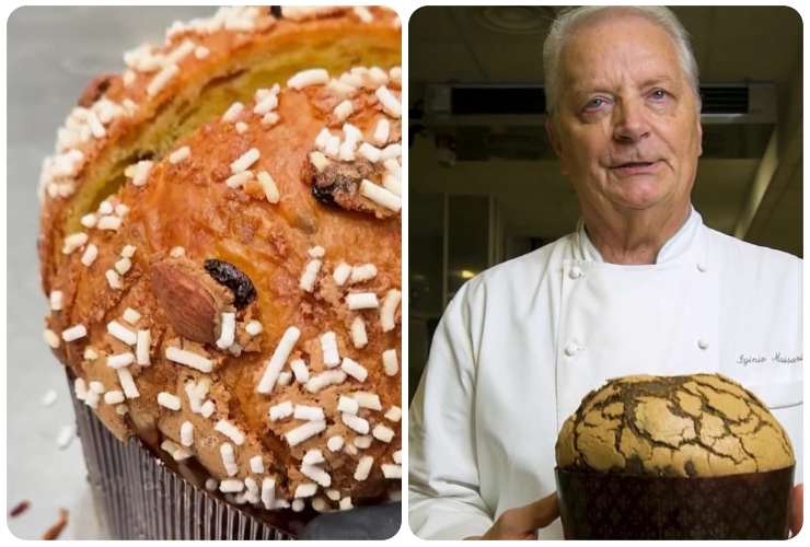 panettoni di Iginio Massai, Iginio con panettone tra le mani 