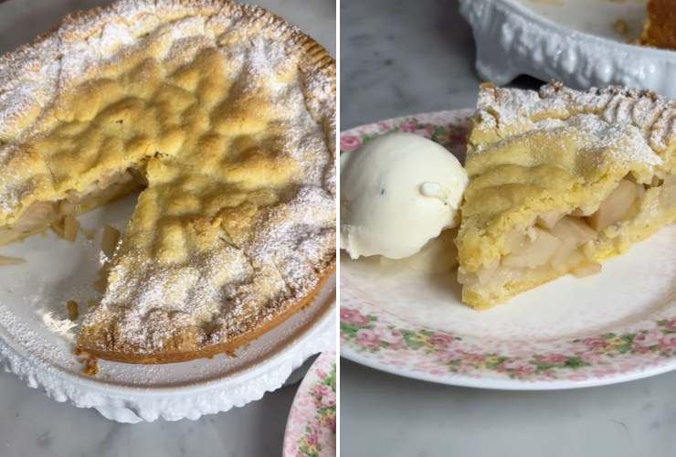 collage di torta di pere