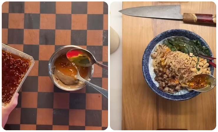 salsa per pasta e piatto di pasta pronto di cookergirl