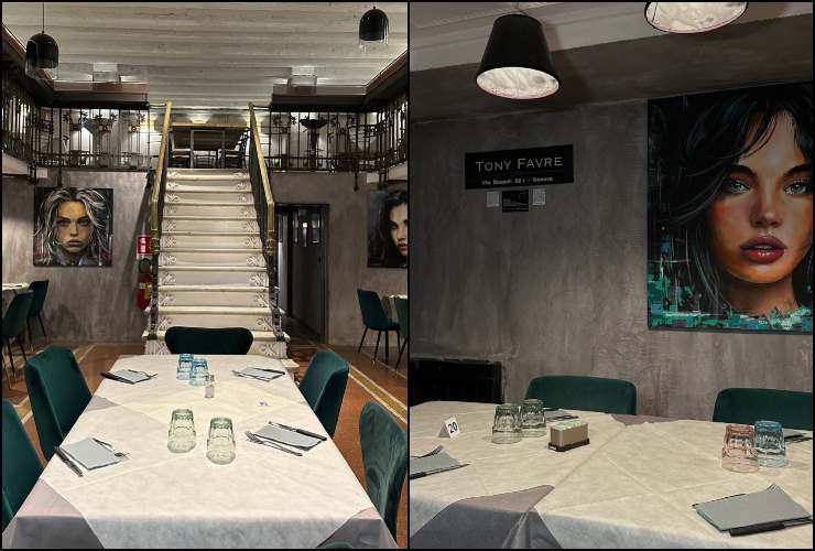 Collage da due foto location Rollipop Bistrot