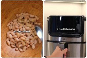 fagioli in ciotola- friggitrice ad aria