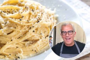 piatto di cacio e pepe e max mariola