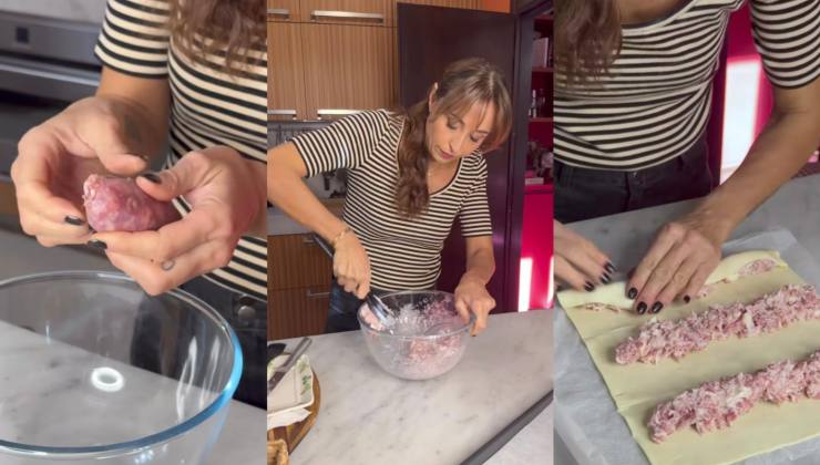 Benedetta Parodi prepara fagottini di sfoglia